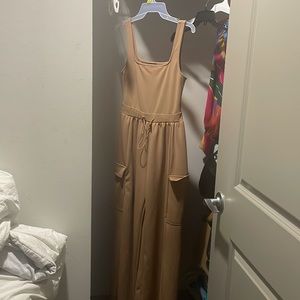 Cargo Jumpsuit - In Brown *Mocha*